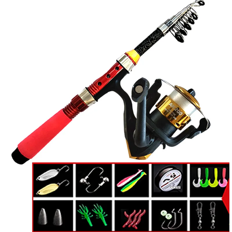 Telescopic Mini Fishing Rod Reel Combo Portable Lightweight Complete Full Kit for Freshwater Saltwater Trout Bass Perch
Telescopic Mini Fishing Rod Reel Combo Portable Lightweight Complete Full Kit for Freshwater Saltwater Trout Bass Perch