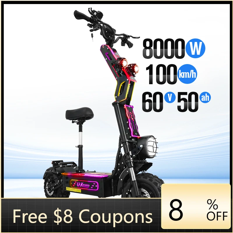 STLF Advanced Powerful All Terrain Urban Mobility 8000w 13Inch Off Road Dual Motor Super Speed 100km/h Long Range Folding Elect
STLF Advanced Powerful All Terrain Urban Mobility 8000w 13Inch Off Road Dual Motor Super Speed 100km/h Long Range Folding Elect