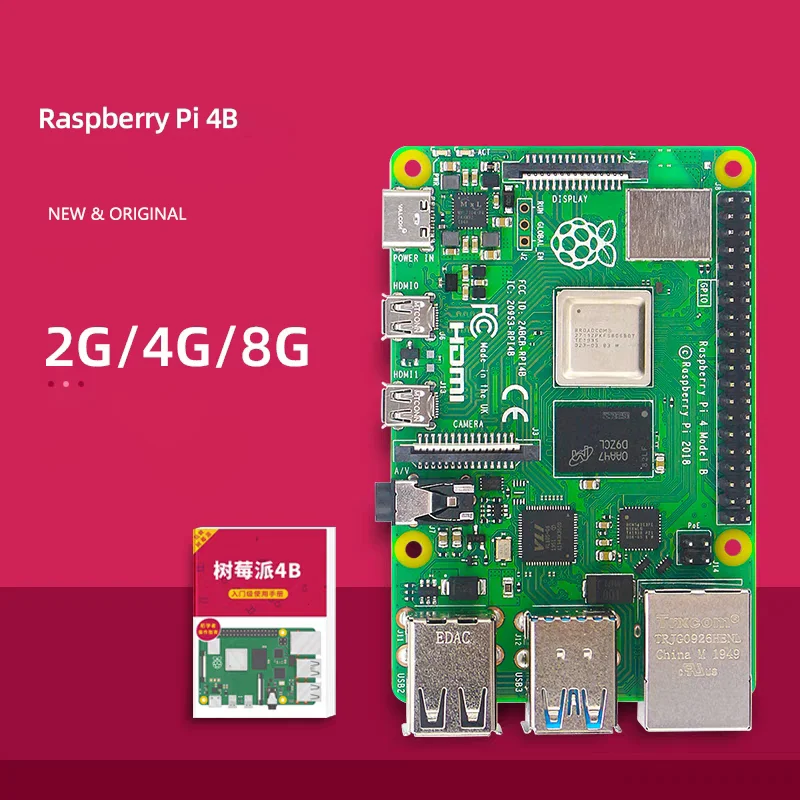 Raspberry Pi 4 Model B, Raspberry Pi 4B, Single Board Computer, 4GB RAM, 8GB RAM, Mini PC, ARM Cortex-A72, Linux OS, Ubuntu
Raspberry Pi 4 Model B, Raspberry Pi 4B, Single Board Computer, 4GB RAM, 8GB RAM, Mini PC, ARM Cortex-A72, Linux OS, Ubuntu
