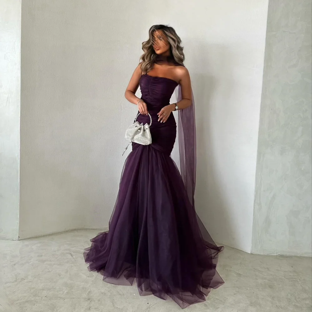 Tulle Evening Dress For Sexy Women 정장원피스 Vestidos de festa Elegant Strapless Floor-Length Cocktail Party Prom Gown With Shawl
Tulle Evening Dress For Sexy Women 정장원피스 Vestidos de festa Elegant Strapless Floor-Length Cocktail Party Prom Gown With Shawl