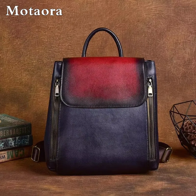 MOTAORA Women's Genuine Leather Backpack Top Grain Cowhide Travel Bags Luxury Handmade Real Leather Laptop Backpack Retro Purse
MOTAORA Women's Genuine Leather Backpack Top Grain Cowhide Travel Bags Luxury Handmade Real Leather Laptop Backpack Retro Purse
