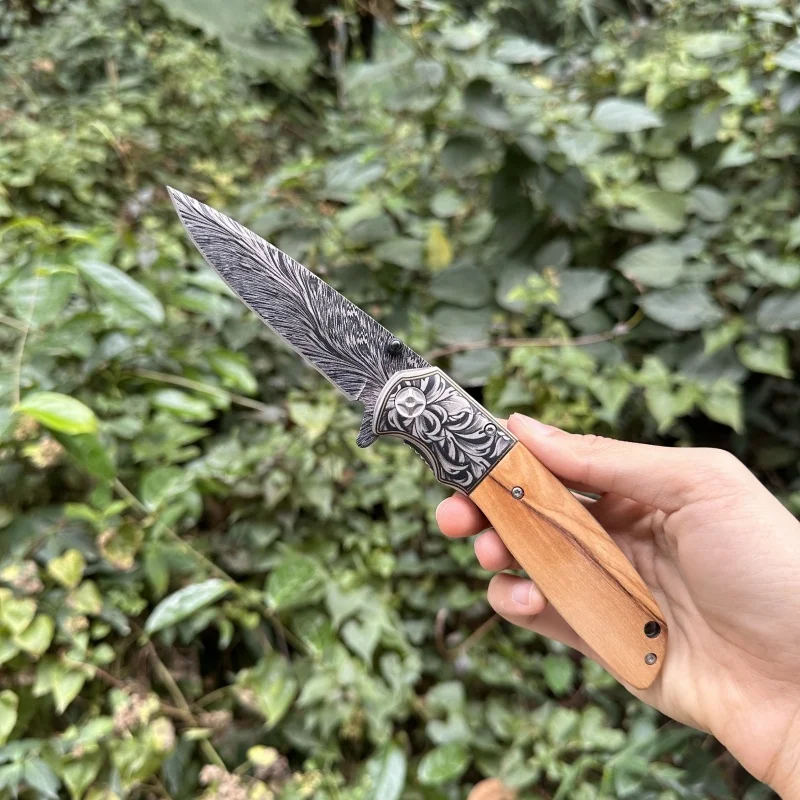 CM77 pocket folding knife 8Cr13Mov steel blade color wood handle outdoor camping wilderness survival EDC pocket understand
CM77 pocket folding knife 8Cr13Mov steel blade color wood handle outdoor camping wilderness survival EDC pocket understand