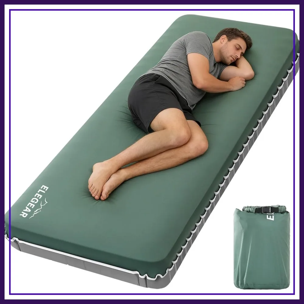 4" Self-Inflating Camping Mattress with Air Pump, R-Value 9.5 Sleeping Pad for Outdoor Travel, Single Army Green
4" Self-Inflating Camping Mattress with Air Pump, R-Value 9.5 Sleeping Pad for Outdoor Travel, Single Army Green