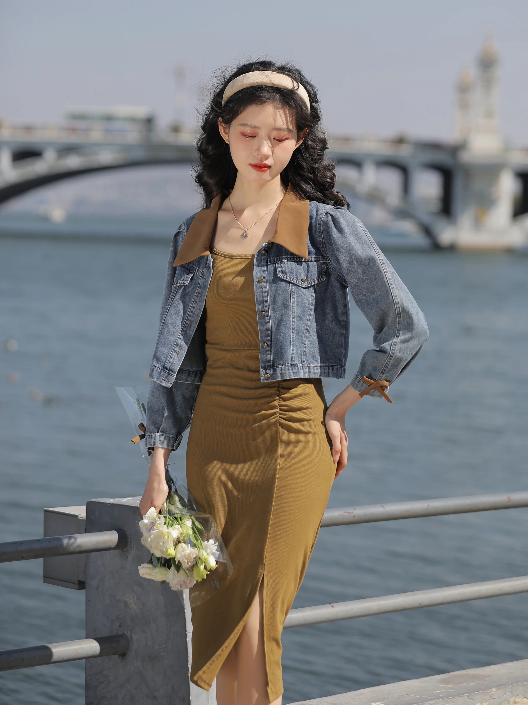 Юбка-трапеция Lingjiu с завышенной талией, облегающая, для ношения под одеждой, весна-лето, модная, нежная
Юбка-трапеция Lingjiu с завышенной талией, облегающая, для ношения под одеждой, весна-лето, модная, нежная