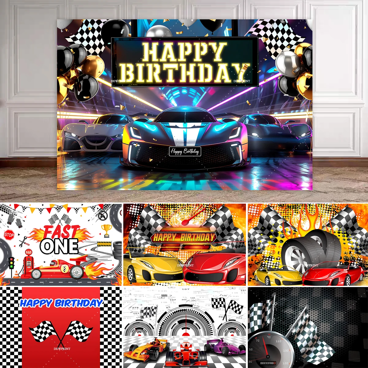 Racing Car Backdrop Happy Birthday Party Banner Decorations Supplies Photography Background Photo Booth Studio Props
Racing Car Backdrop Happy Birthday Party Banner Decorations Supplies Photography Background Photo Booth Studio Props