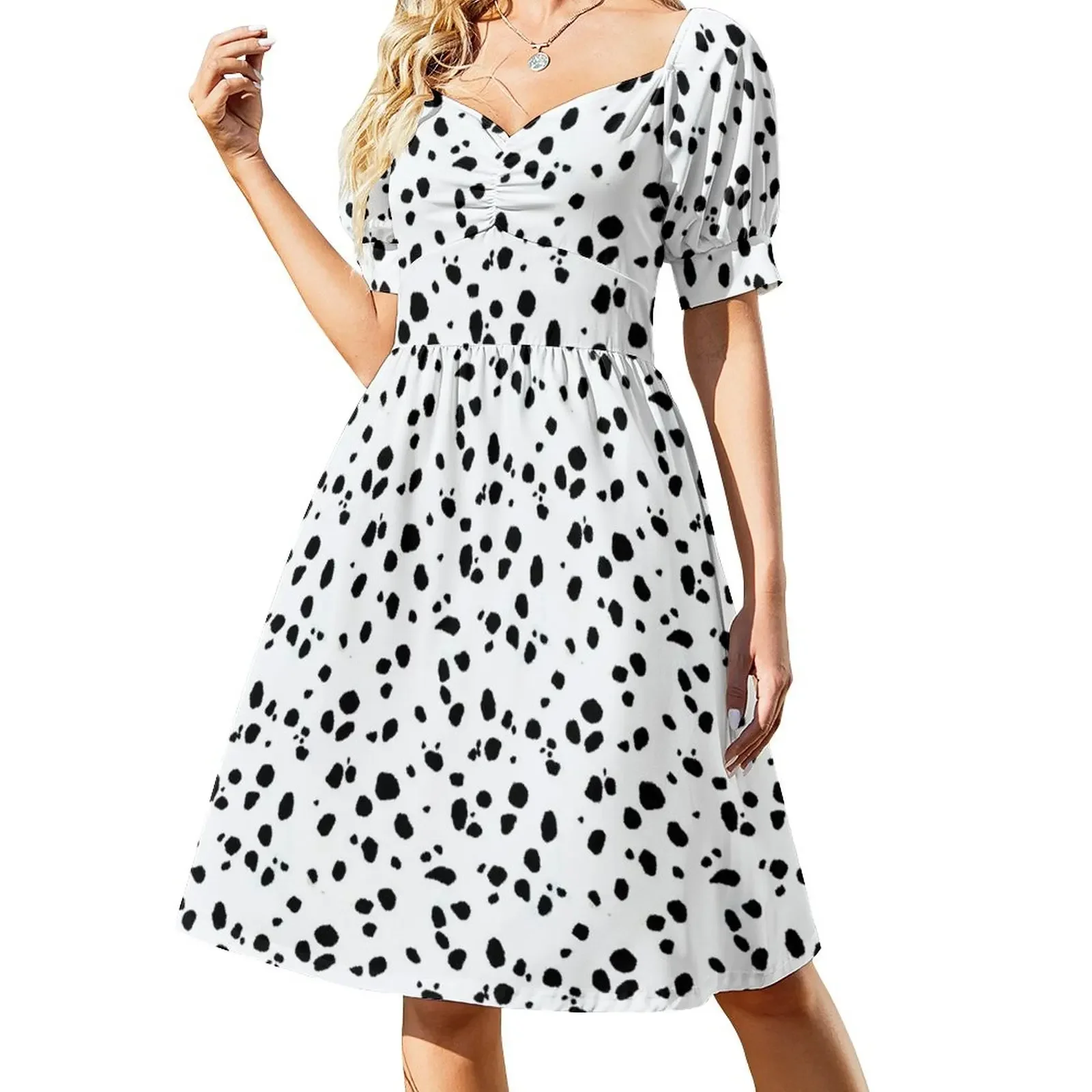 Cute Spots Dots Dalmatian Dog Print Short-Sleeved Dress sensual sexy dress for women luxury woman party dress
Cute Spots Dots Dalmatian Dog Print Short-Sleeved Dress sensual sexy dress for women luxury woman party dress