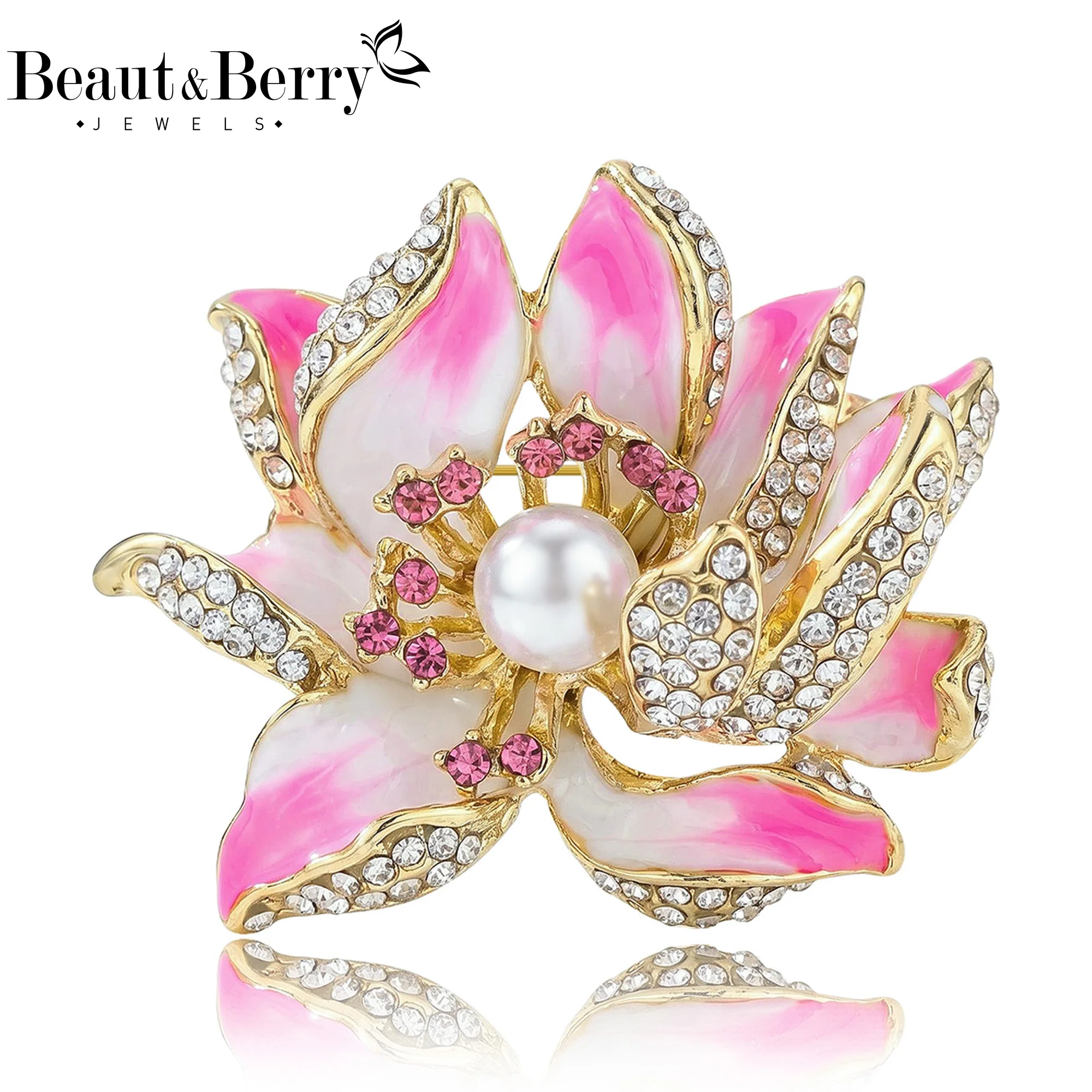 Beaut&Berry Luxury Rhinestone Lotus Brooches for Women Unisex Plant Pins Casual Party Jewelry Accessories Gifts Decoration
Beaut&Berry Luxury Rhinestone Lotus Brooches for Women Unisex Plant Pins Casual Party Jewelry Accessories Gifts Decoration