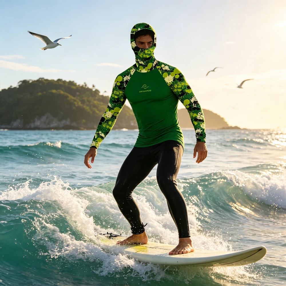 Men Hooded Rash Guard Long Sleeve UPF50+ Lightweight Surfing Clothing Luxe Sailing Top Wear Quick Dry Beach Surf Swimming Shirt
Men Hooded Rash Guard Long Sleeve UPF50+ Lightweight Surfing Clothing Luxe Sailing Top Wear Quick Dry Beach Surf Swimming Shirt