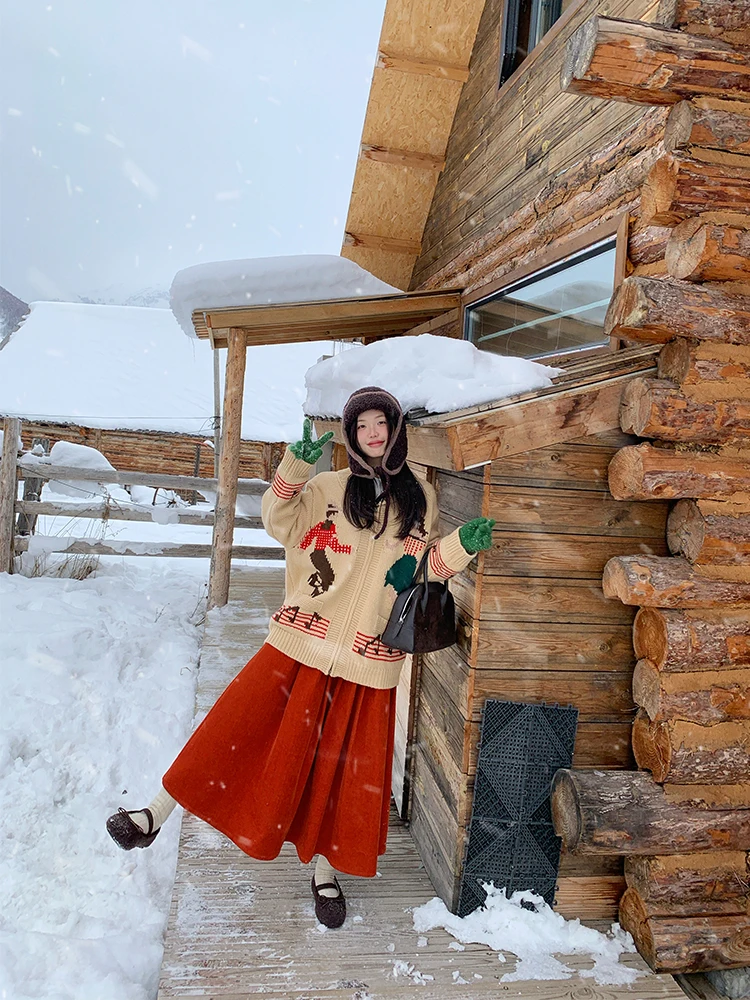 Свободный вязаный кардиган-пальто для женщин, зимний, винтажный, с воротником на молнии, утепленный, с длинными рукавами
Свободный вязаный кардиган-пальто для женщин, зимний, винтажный, с воротником на молнии, утепленный, с длинными рукавами