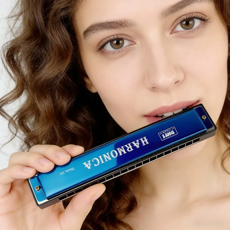 24 Hole Blue Instrument Universal Harmonica for Beginners, Suitable for All Ages As A Beginner Friendly Instrument
24 Hole Blue Instrument Universal Harmonica for Beginners, Suitable for All Ages As A Beginner Friendly Instrument