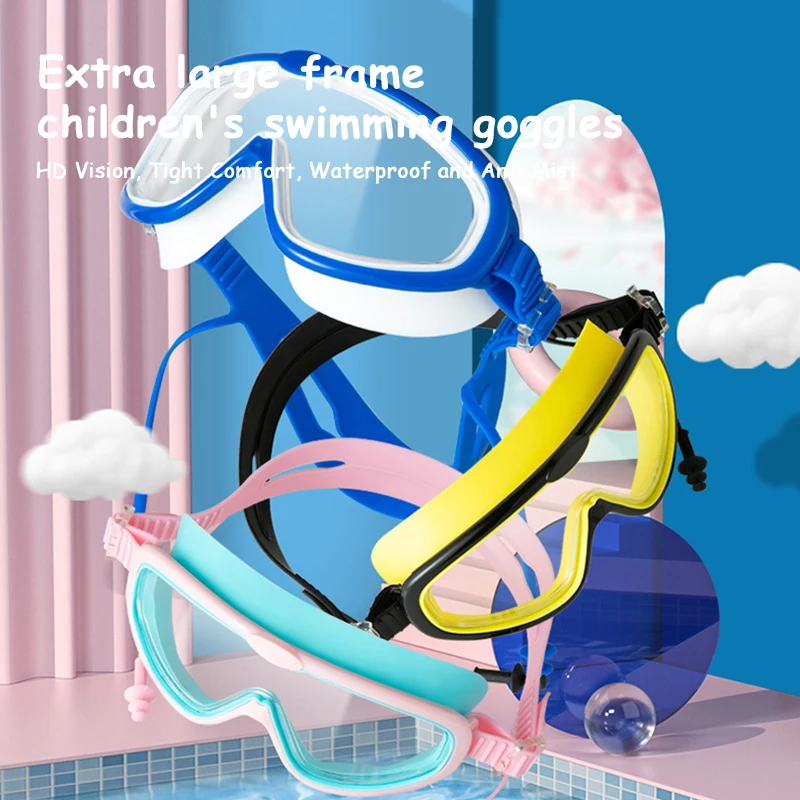 Kids Big Frame Anti-fog Swimming Goggles With Earplugs Children Boys Girls Pool Beach Eyewear
Kids Big Frame Anti-fog Swimming Goggles With Earplugs Children Boys Girls Pool Beach Eyewear