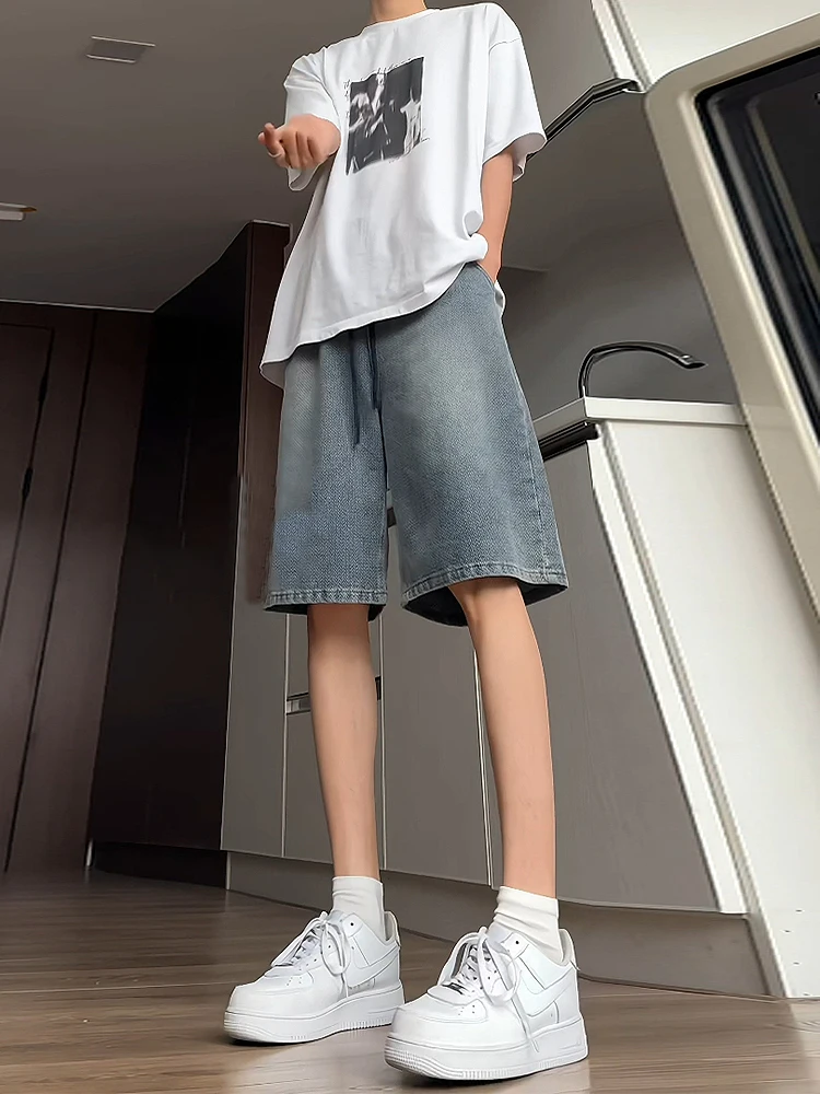 Мужские летние тонкие джинсы с синим звездным узором, американские ретро-джинсы средней длины, прямые, модные, в стиле рабочей одежды
Мужские летние тонкие джинсы с синим звездным узором, американские ретро-джинсы средней длины, прямые, модные, в стиле рабочей одежды