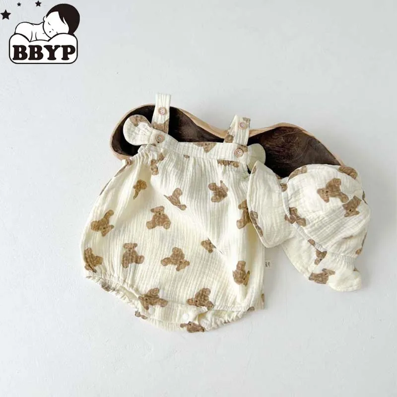 2pcs/set Baby Girl Summer Outfits Cartoon Bear Pattern Ruffled Flying Sleeve Romper with Cap
2pcs/set Baby Girl Summer Outfits Cartoon Bear Pattern Ruffled Flying Sleeve Romper with Cap