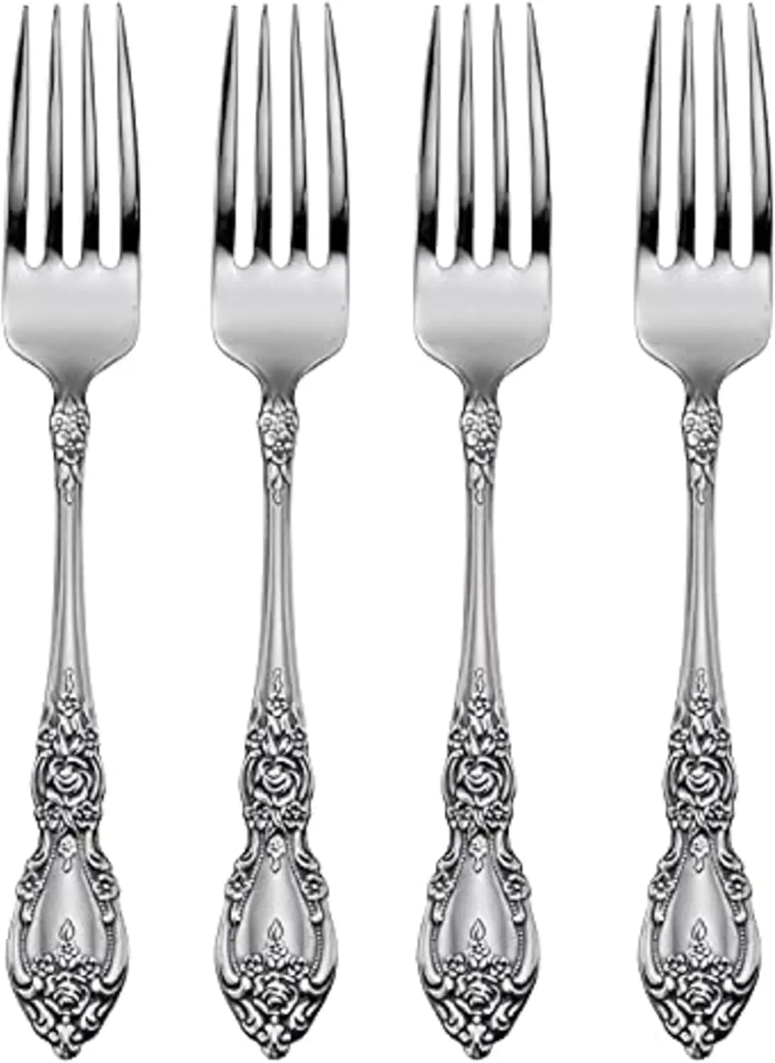 Silverware Set, Wordsworth Everyday Flatware Dinner Forks Set, Service For 4, 18/0 Stainless Steel, Corrosion Resistant, Dishwasher Safe, Home And Kitchen Utensils Sets, Fork (Silver, 4 Piece)
Silverware Set, Wordsworth Everyday Flatware Dinner Forks Set, Service For 4, 18/0 Stainless Steel, Corrosion Resistant, Dishwasher Safe, Home And Kitchen Utensils Sets, Fork (Silver, 4 Piece)