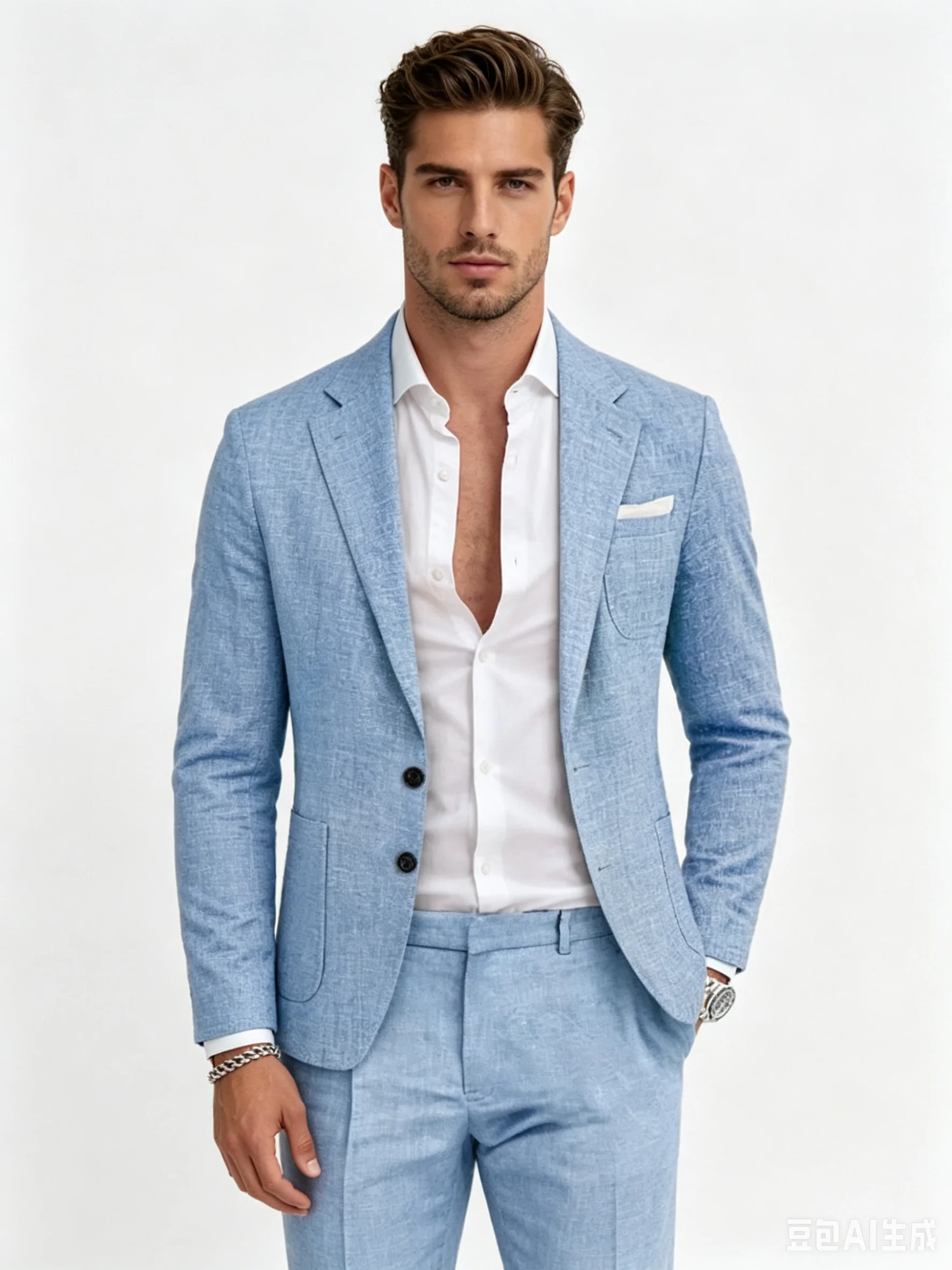Light Blue/Beige Linen Wedding Men Suits Notch Lapel Slim Fit Two Buttons Blazer Pants Groom Tuxedos Party Prom 2 Piece Sets
Light Blue/Beige Linen Wedding Men Suits Notch Lapel Slim Fit Two Buttons Blazer Pants Groom Tuxedos Party Prom 2 Piece Sets