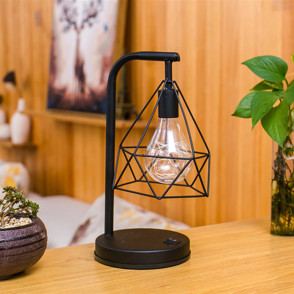 American Retro Iron Table Light Hollow Diamond Copper Wire Decorative Warm Black LED Night Lamp Vintage Style Small
American Retro Iron Table Light Hollow Diamond Copper Wire Decorative Warm Black LED Night Lamp Vintage Style Small