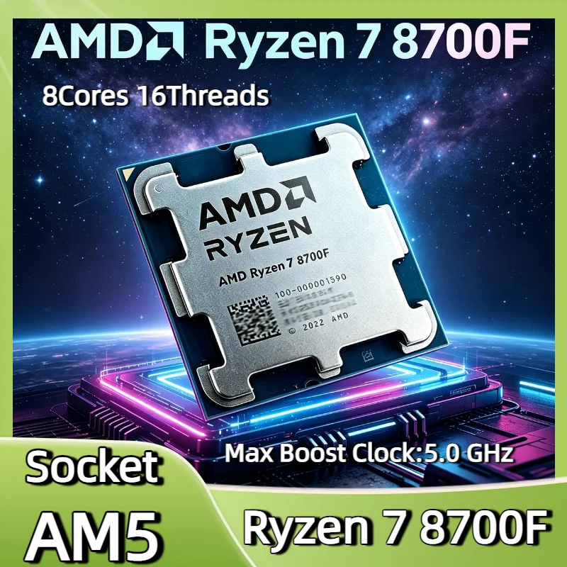AMD Ryzen 7 8700F Desktop Processor 8C 16T 4.1 5.0GHz 4nm Zen4 AM5 Socket 8MB L2 16MB L3 65W PCIe 4.0 Gaming CPU Tray
AMD Ryzen 7 8700F Desktop Processor 8C 16T 4.1 5.0GHz 4nm Zen4 AM5 Socket 8MB L2 16MB L3 65W PCIe 4.0 Gaming CPU Tray