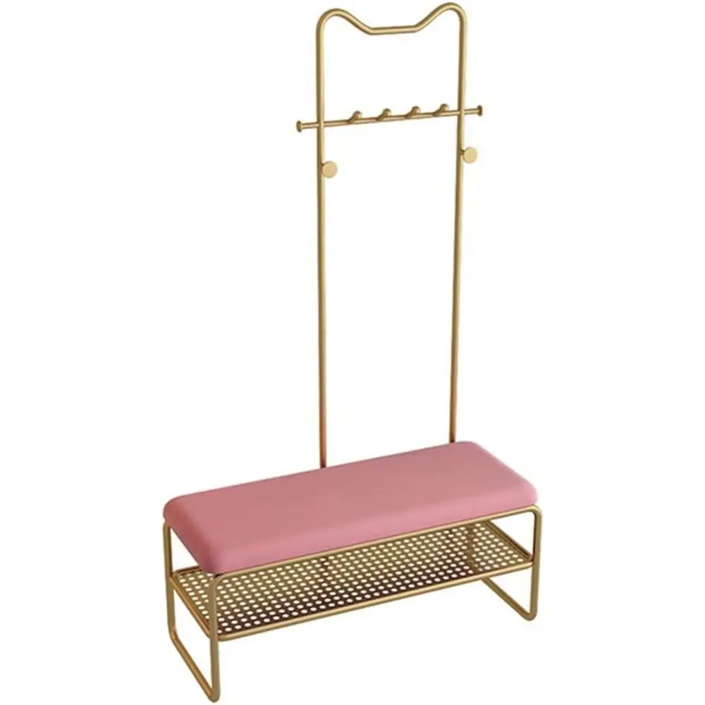 3-in-1 Gold & Pink Hall Tree: Coat Rack, Shoe Bench, Storage Shelf, Heavy Duty 100x37x180cm
3-in-1 Gold & Pink Hall Tree: Coat Rack, Shoe Bench, Storage Shelf, Heavy Duty 100x37x180cm