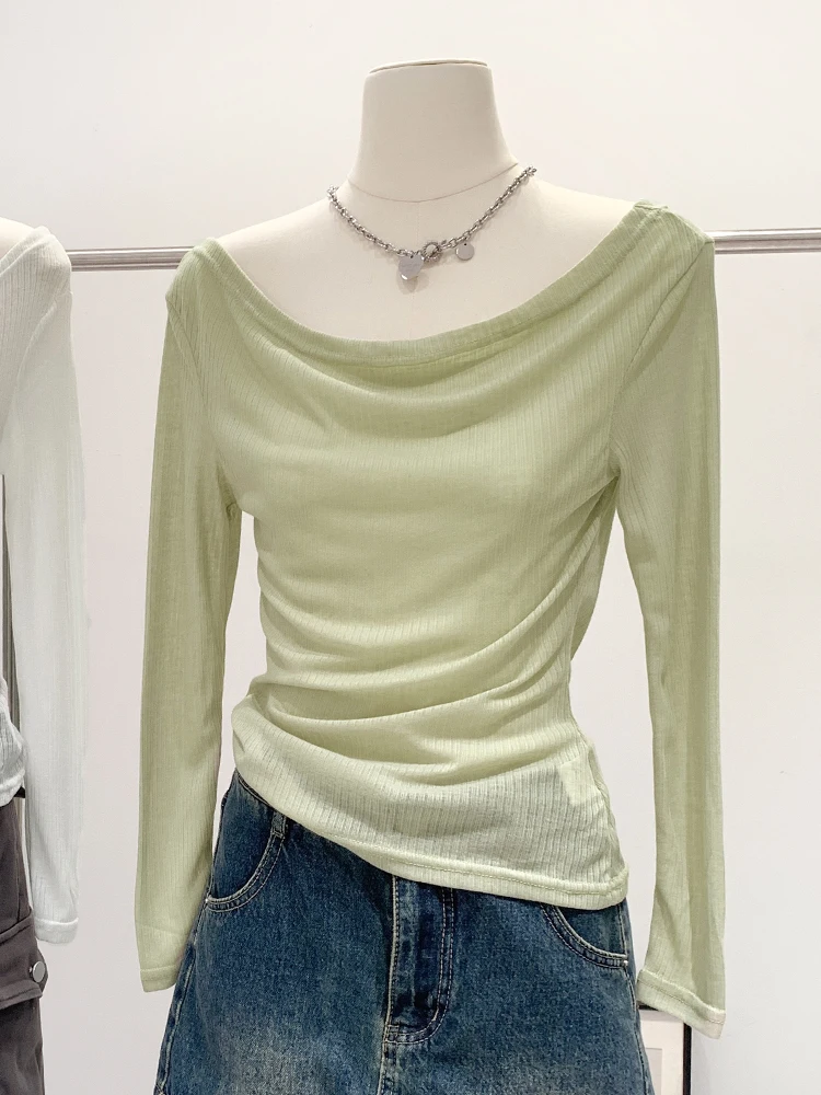 Women's Green T-shirt Harajuku Korean Y2k Aesthetic Streetwear Vintage Long Sleeve T-shirts Fashion Elegant Clothes 2000s Summer
Women's Green T-shirt Harajuku Korean Y2k Aesthetic Streetwear Vintage Long Sleeve T-shirts Fashion Elegant Clothes 2000s Summer