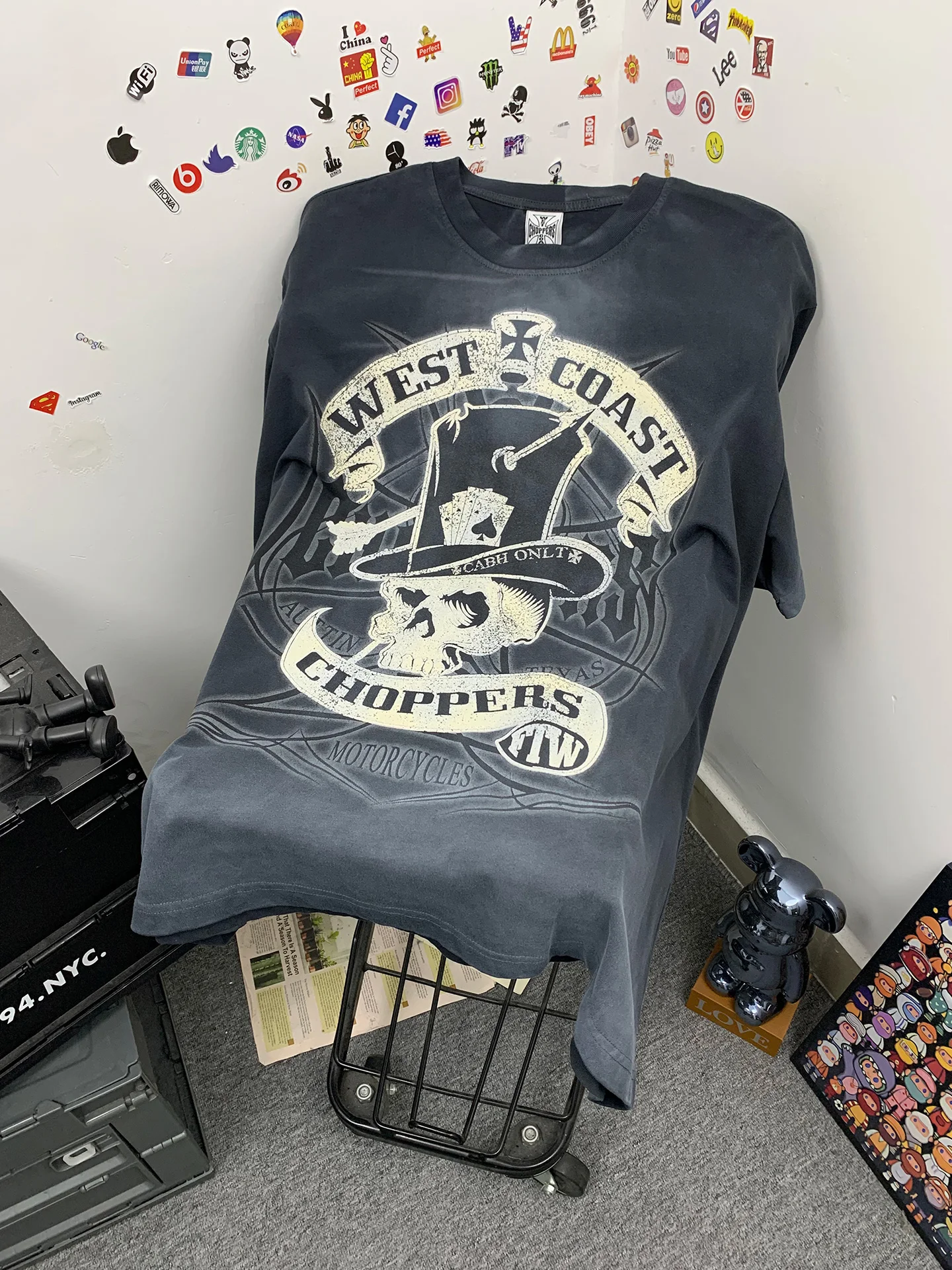 West Coast Choppers Men's Casual Loose Short Sleeve T-shirt Washed Style Streetwear Skull Print Breathable Cotton Summer Top
West Coast Choppers Men's Casual Loose Short Sleeve T-shirt Washed Style Streetwear Skull Print Breathable Cotton Summer Top