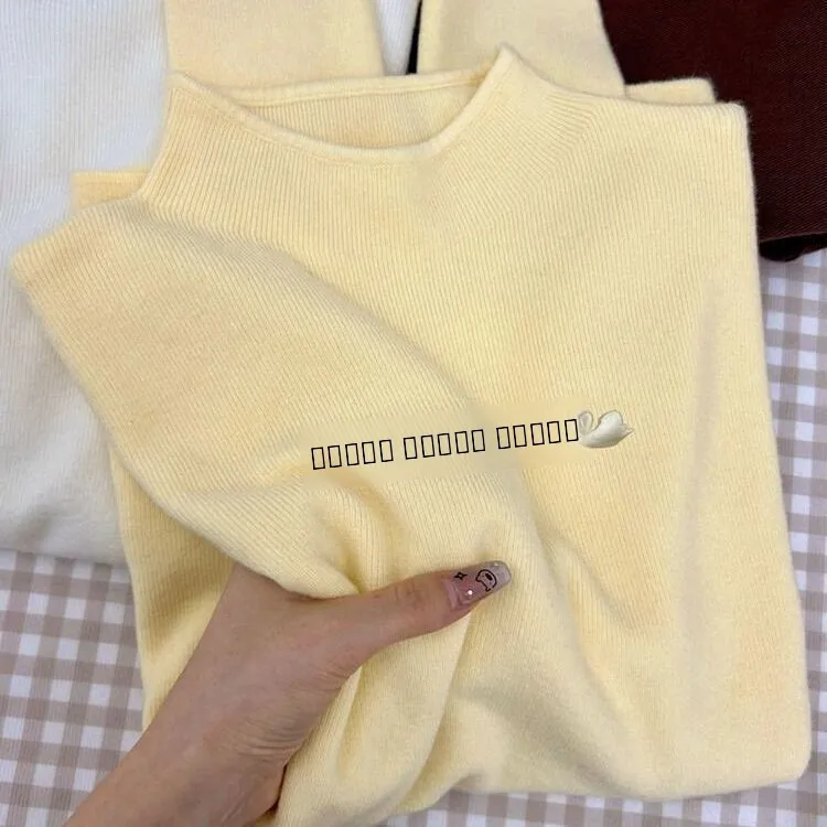 Autumn Winter Soft Pure Color Knitted Long Sve Base irt f High Collar Lazy Sle Comfortable Fit Women's Sweater
Autumn Winter Soft Pure Color Knitted Long Sve Base irt f High Collar Lazy Sle Comfortable Fit Women's Sweater