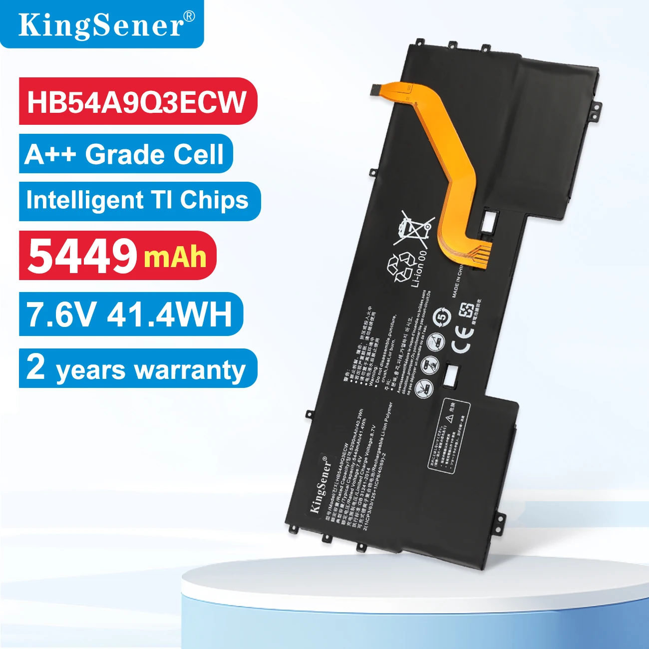 HB54A9Q3ECW Laptop Battery For Huawei MateBook X WT-W19 WT-W09 WX9 1ICP3/63/125 1ICP3/63/125-2 1ICP6/40/69 7.6V 41.4Wh 5449mAh
HB54A9Q3ECW Laptop Battery For Huawei MateBook X WT-W19 WT-W09 WX9 1ICP3/63/125 1ICP3/63/125-2 1ICP6/40/69 7.6V 41.4Wh 5449mAh