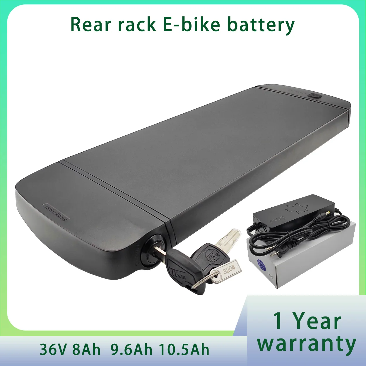 Rear Rack Carrier City E-bike Battery 36v 8Ah 9.6Ah 10.5Ah Reention Replacement lithium-ion Electric Bike battery with Charger
Rear Rack Carrier City E-bike Battery 36v 8Ah 9.6Ah 10.5Ah Reention Replacement lithium-ion Electric Bike battery with Charger