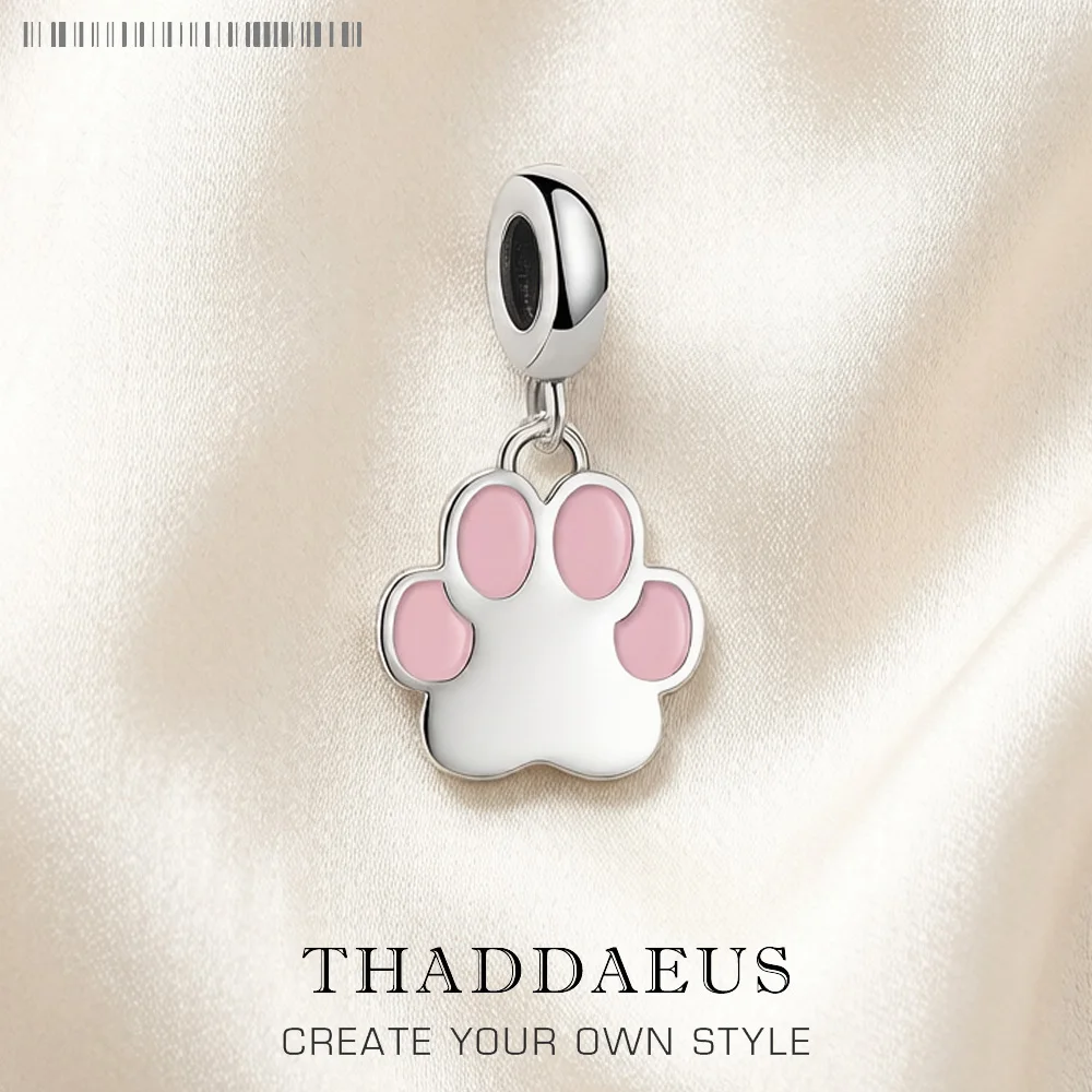 Pink Paw Dangle Charm Pendants For Women 925 Sterling Silver Cute Gift Fine Jewelry
Pink Paw Dangle Charm Pendants For Women 925 Sterling Silver Cute Gift Fine Jewelry