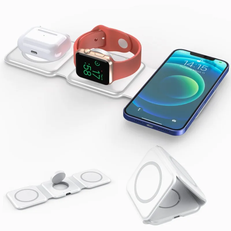 3 in 1 Wireless Charging Station for iPhone Magnetic Foldable Travel Charger Station Stand 15W for iPhone 16 Pro Max All Series
3 in 1 Wireless Charging Station for iPhone Magnetic Foldable Travel Charger Station Stand 15W for iPhone 16 Pro Max All Series