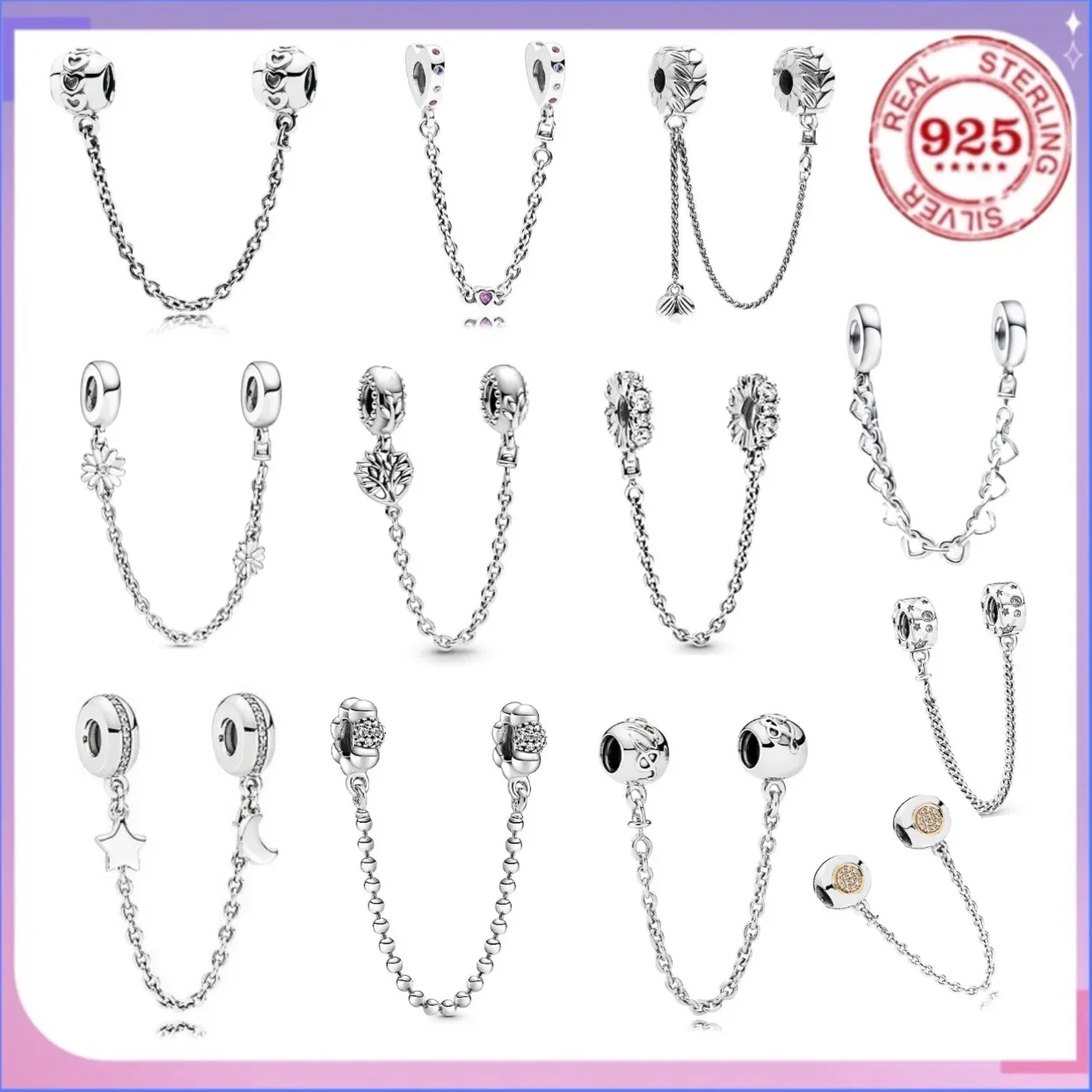 New 925 Sterling Silver DIY Love Heart Forever Family Safety Chain Fit Original Women Bracelet Accessory Fine Jewelry Charm Gift
New 925 Sterling Silver DIY Love Heart Forever Family Safety Chain Fit Original Women Bracelet Accessory Fine Jewelry Charm Gift