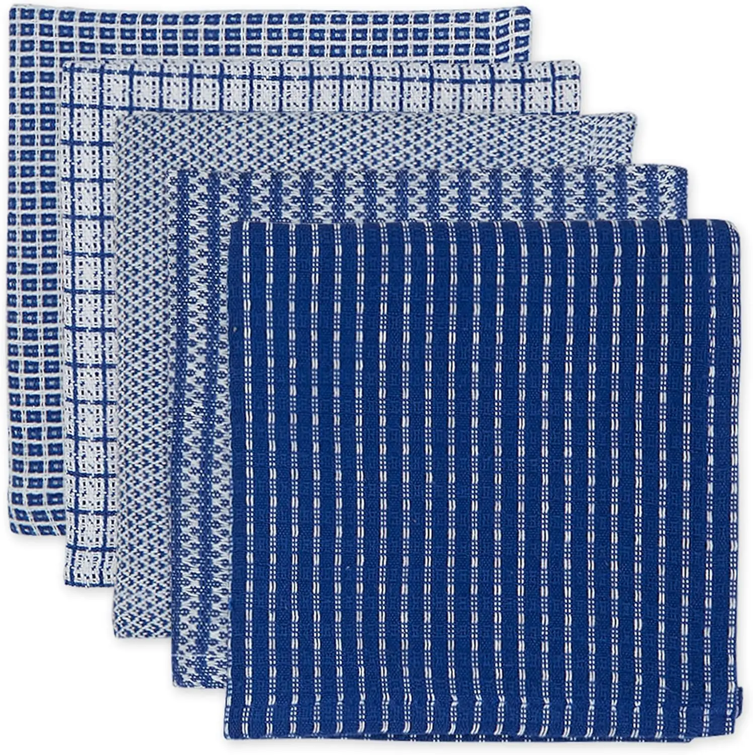 Ultra Absorbent Cotton Kitchen Towels, 5-Piece Dishcloth Set, Assorted Blue, 12x12 Inches
Ultra Absorbent Cotton Kitchen Towels, 5-Piece Dishcloth Set, Assorted Blue, 12x12 Inches