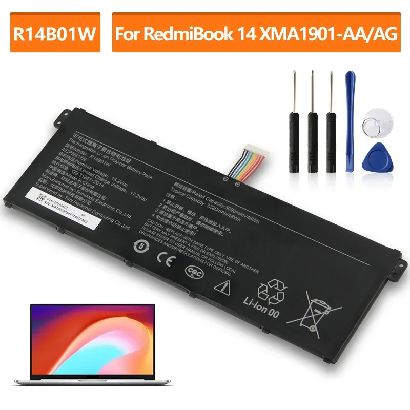 Replacement New Battery For Xiaomi RedmiBook 14 XMA1901-AG XMA1901-AA R14B01W 3220mAh With Free Tools
Replacement New Battery For Xiaomi RedmiBook 14 XMA1901-AG XMA1901-AA R14B01W 3220mAh With Free Tools