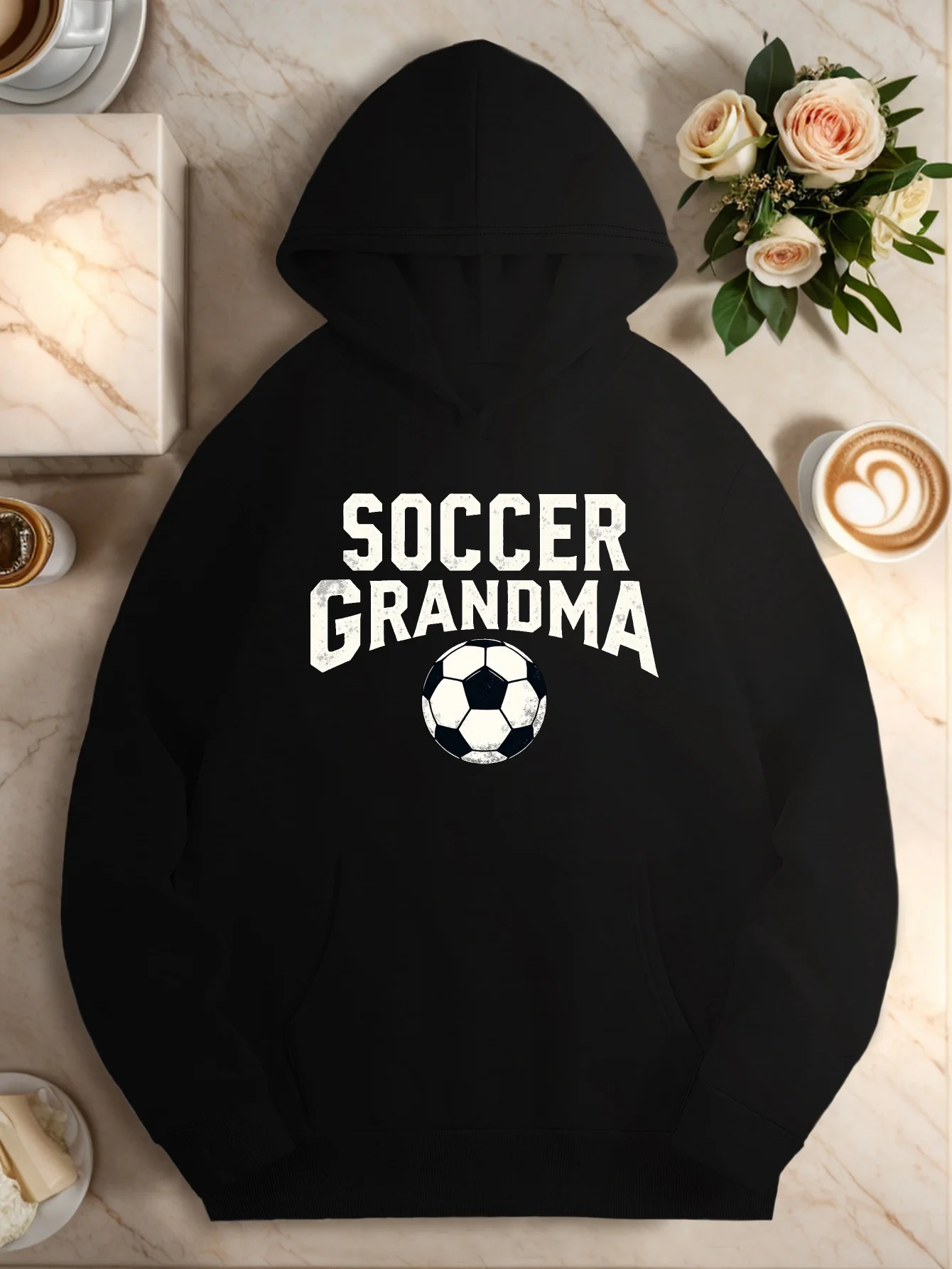 Casual hooded sweatshirt - SOCCER GRANDMA, black motivational pattern fleece thick hoodie
Casual hooded sweatshirt - SOCCER GRANDMA, black motivational pattern fleece thick hoodie