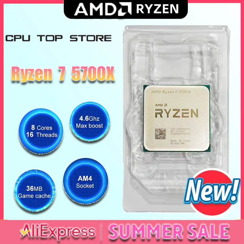 AMD Ryzen 7 5700X 8C/16T 4.6GHz Unlocked AM4 Gaming CPU No Package
AMD Ryzen 7 5700X 8C/16T 4.6GHz Unlocked AM4 Gaming CPU No Package