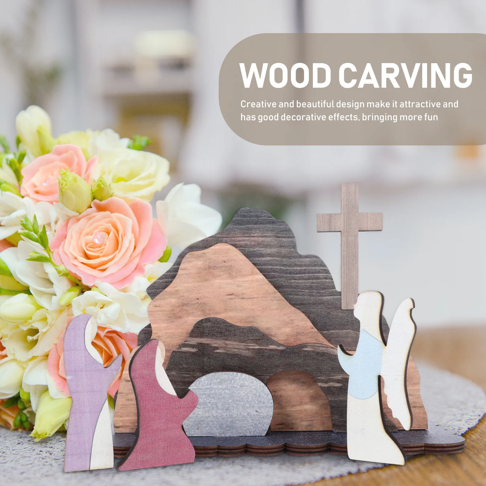 1Set Easter Scene Wooden Carving Ornament Delicate Tabletop Decor Easter Festival Wood Craft Decorative Display Indoor Outdoor
1Set Easter Scene Wooden Carving Ornament Delicate Tabletop Decor Easter Festival Wood Craft Decorative Display Indoor Outdoor