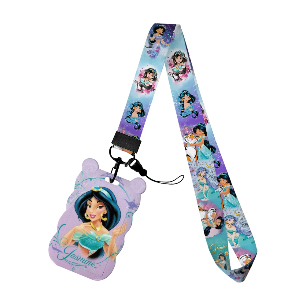 Disney Jasmine Princess Irregular Head Shape Badge Holder Lanyard Keys Chain ID Credit Card Cover Bus Card Holder Glitter Charms
Disney Jasmine Princess Irregular Head Shape Badge Holder Lanyard Keys Chain ID Credit Card Cover Bus Card Holder Glitter Charms