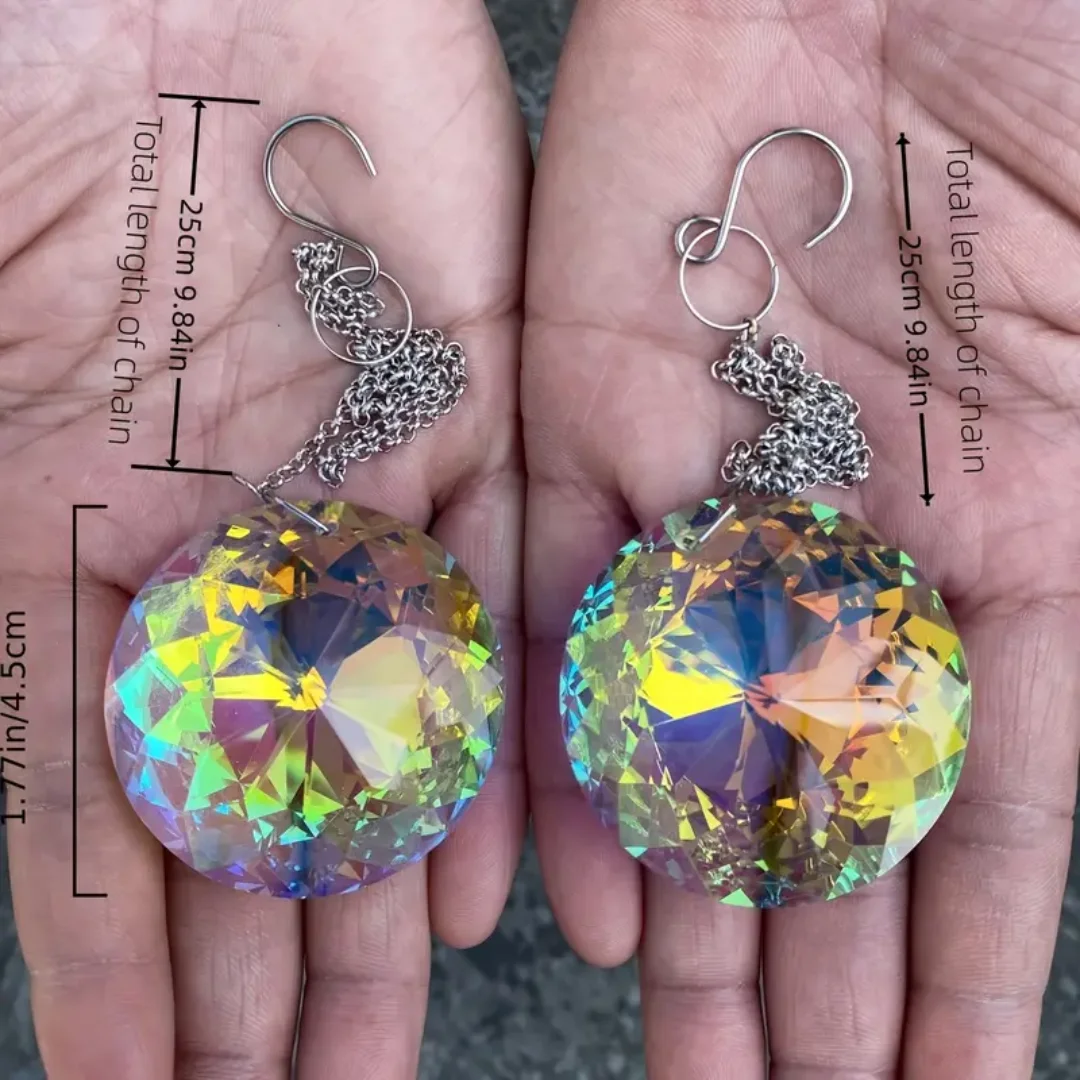 2pcs, Round Crystal Sun Catchers, Glass Prism Hanging Sun Catchers, Rainbow Maker For Window, Balcony, Kitchen, Garden Decorat
2pcs, Round Crystal Sun Catchers, Glass Prism Hanging Sun Catchers, Rainbow Maker For Window, Balcony, Kitchen, Garden Decorat