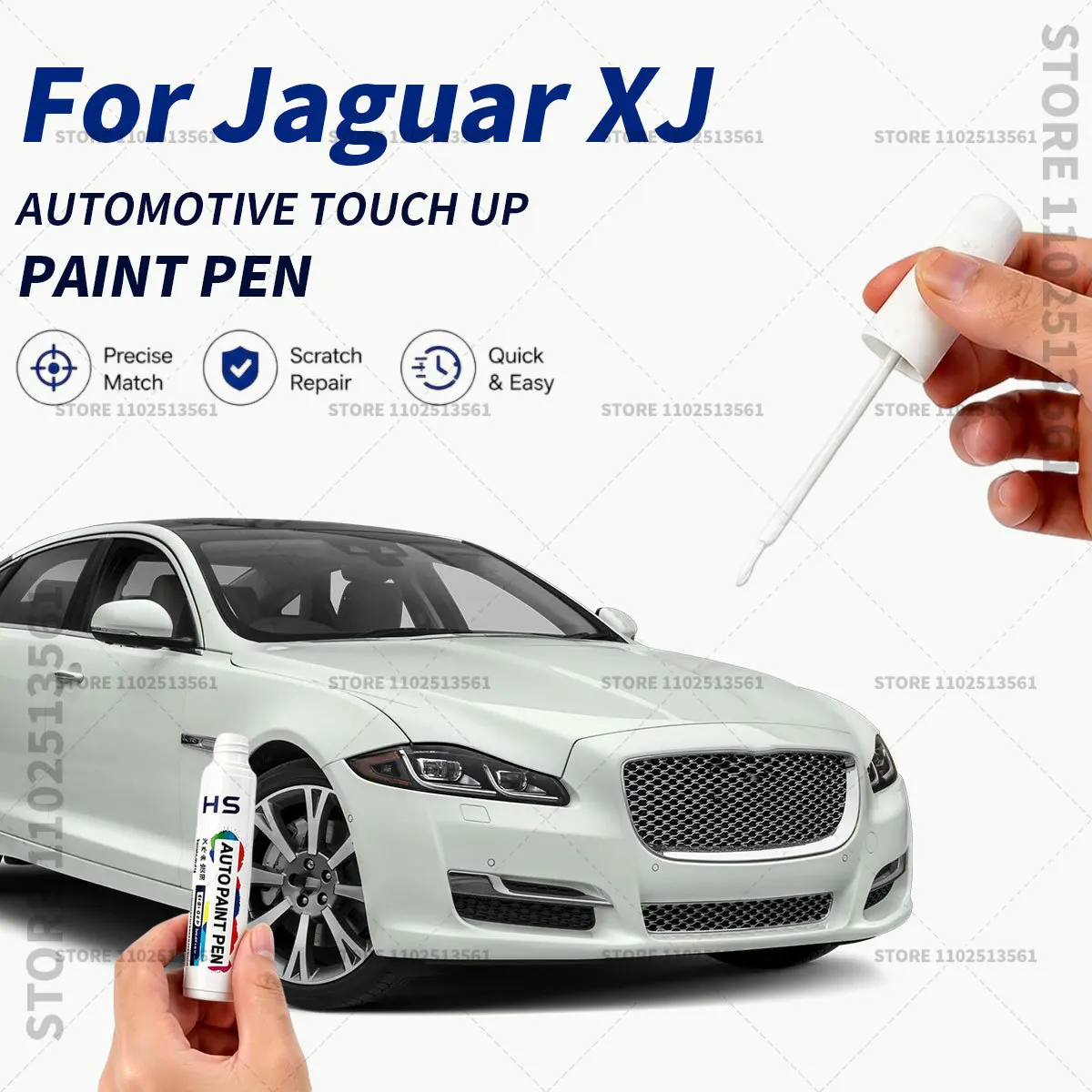 For 2009-2019 Jaguar XJ Touch Up Paint Pen Quick Repair Car Scratch Chip Paint Brush Santorini Black White Red sapphiree blue
For 2009-2019 Jaguar XJ Touch Up Paint Pen Quick Repair Car Scratch Chip Paint Brush Santorini Black White Red sapphiree blue