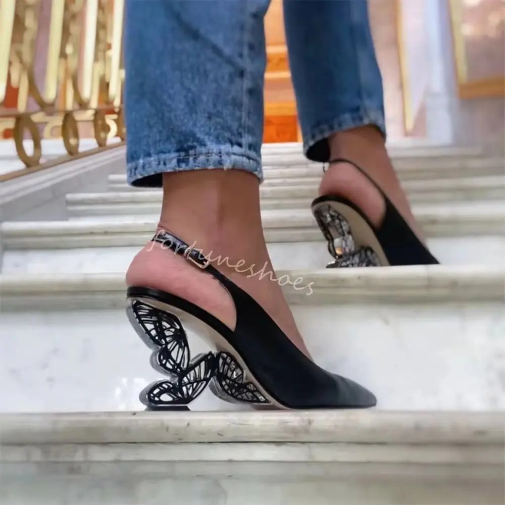 2025 New Butterfly Shaped Heel Pumps Women Black Pointed Toe Back Strap Shallow Stiletto High Heels Spring Party Catwalk Sandals
2025 New Butterfly Shaped Heel Pumps Women Black Pointed Toe Back Strap Shallow Stiletto High Heels Spring Party Catwalk Sandals