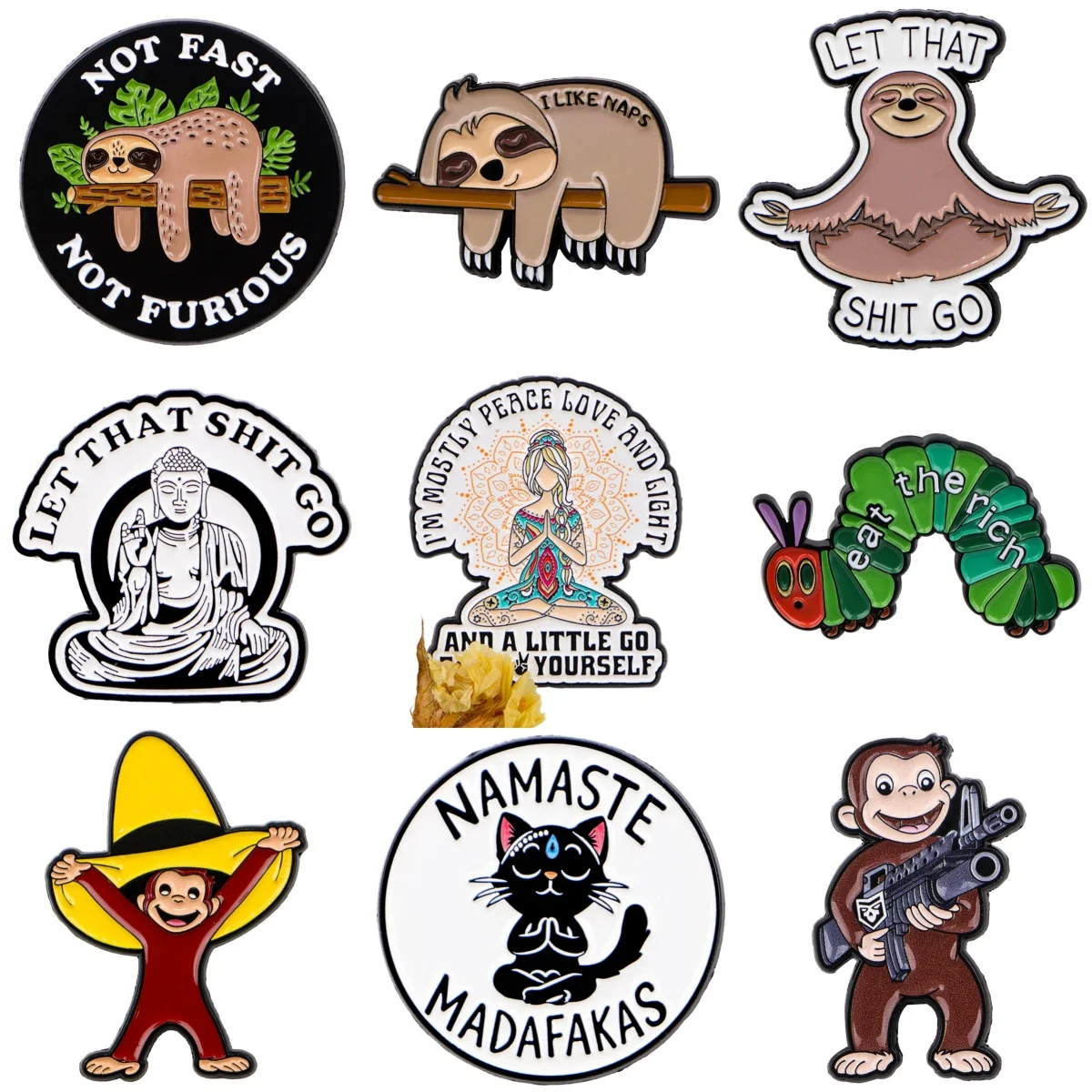 Cute Sloth Brooches For Women Yoga Enamel Pin Funny Monkey Metal Badge Jewelry Clothing Backpack Accessories Friends Gift
Cute Sloth Brooches For Women Yoga Enamel Pin Funny Monkey Metal Badge Jewelry Clothing Backpack Accessories Friends Gift