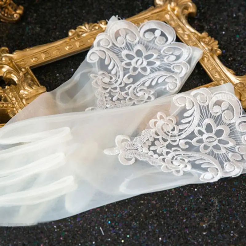 Lace Gloves Elegant Short Courtesy Summer Wrist Length Floral Embroidery Mittens for Women Girls Wedding Halloween Party
Lace Gloves Elegant Short Courtesy Summer Wrist Length Floral Embroidery Mittens for Women Girls Wedding Halloween Party