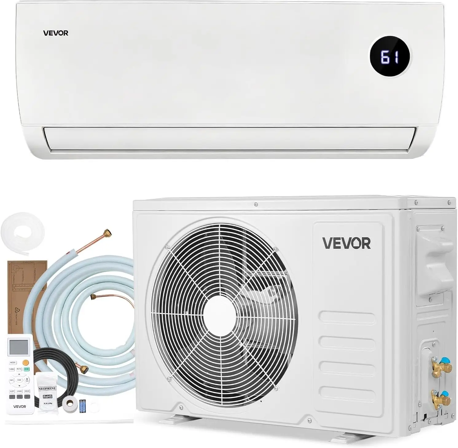 Mini Split Air Conditioner, 9000 BTU 115V Fast Cooling & Heating, 19 SEER2 High Efficiency Energy Saving, Quiet Inverter System
Mini Split Air Conditioner, 9000 BTU 115V Fast Cooling & Heating, 19 SEER2 High Efficiency Energy Saving, Quiet Inverter System