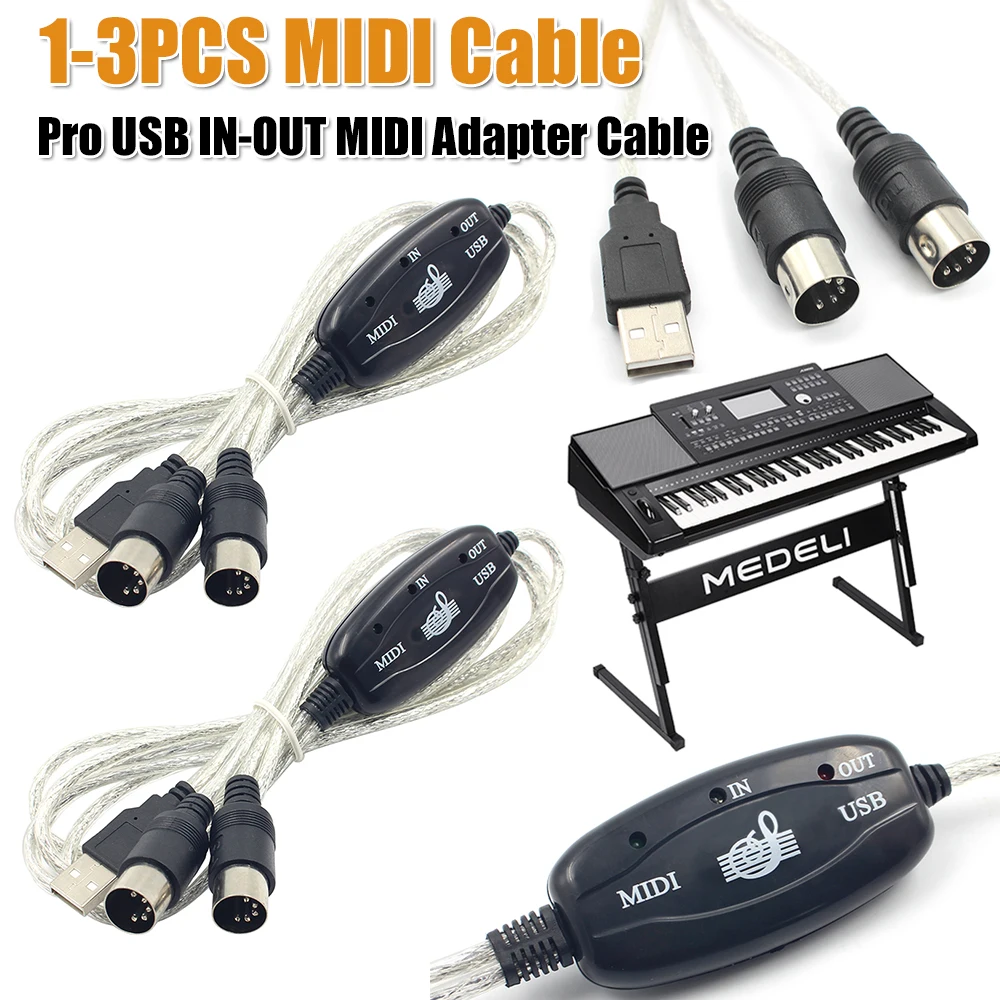 Кабель-адаптер для ПК, конвертер для клавиатуры, USB IN-OUT MIDI-кабель для музыкальных любителей, аксессуары для игры на музыкальных инструментах
Кабель-адаптер для ПК, конвертер для клавиатуры, USB IN-OUT MIDI-кабель для музыкальных любителей, аксессуары для игры на музыкальных инструментах