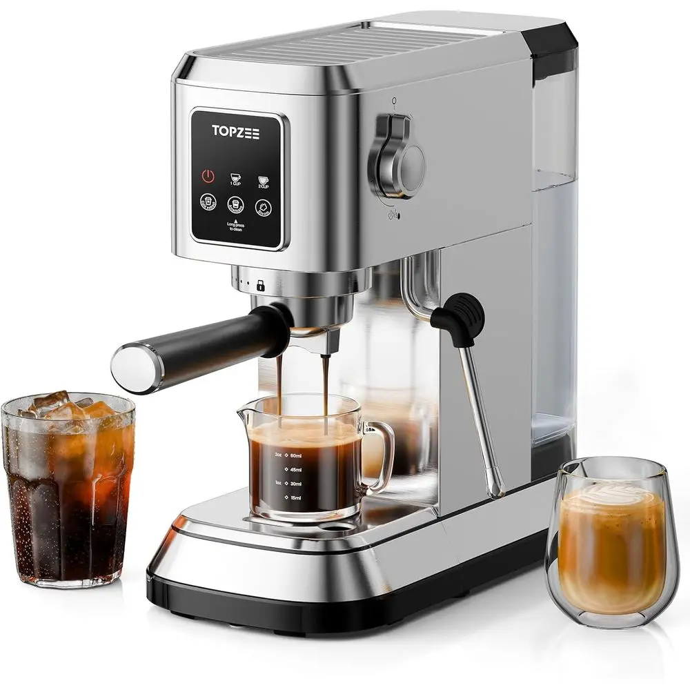 hine 20 Bar, Compact Coee Maker with Milk rother & Cold Brew unction, 52oz Removable Water Tank, StainlSteel puccino, Latte Make
hine 20 Bar, Compact Coee Maker with Milk rother & Cold Brew unction, 52oz Removable Water Tank, StainlSteel puccino, Latte Make