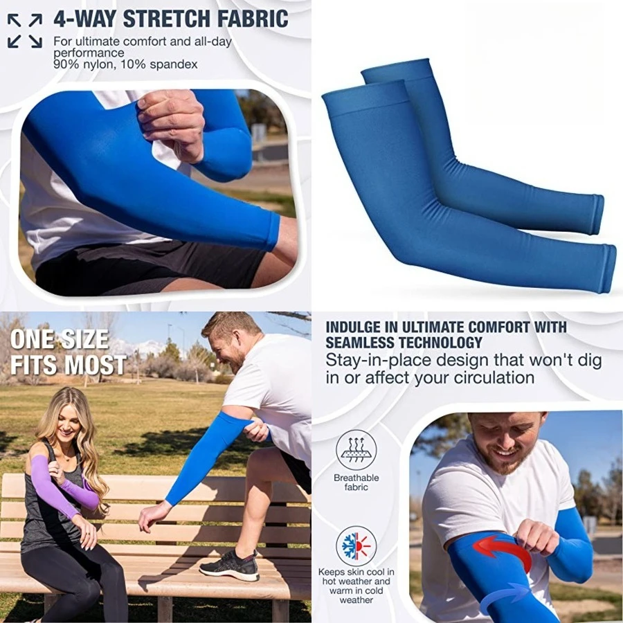 Cooling Arm Sleeves for Men & Women – Breathable, UV Sun Protection, Sports Arm Sleeves for Women, Men & Youth,Unisex,1 Pair: Dark Blue
Cooling Arm Sleeves for Men & Women – Breathable, UV Sun Protection, Sports Arm Sleeves for Women, Men & Youth,Unisex,1 Pair: Dark Blue