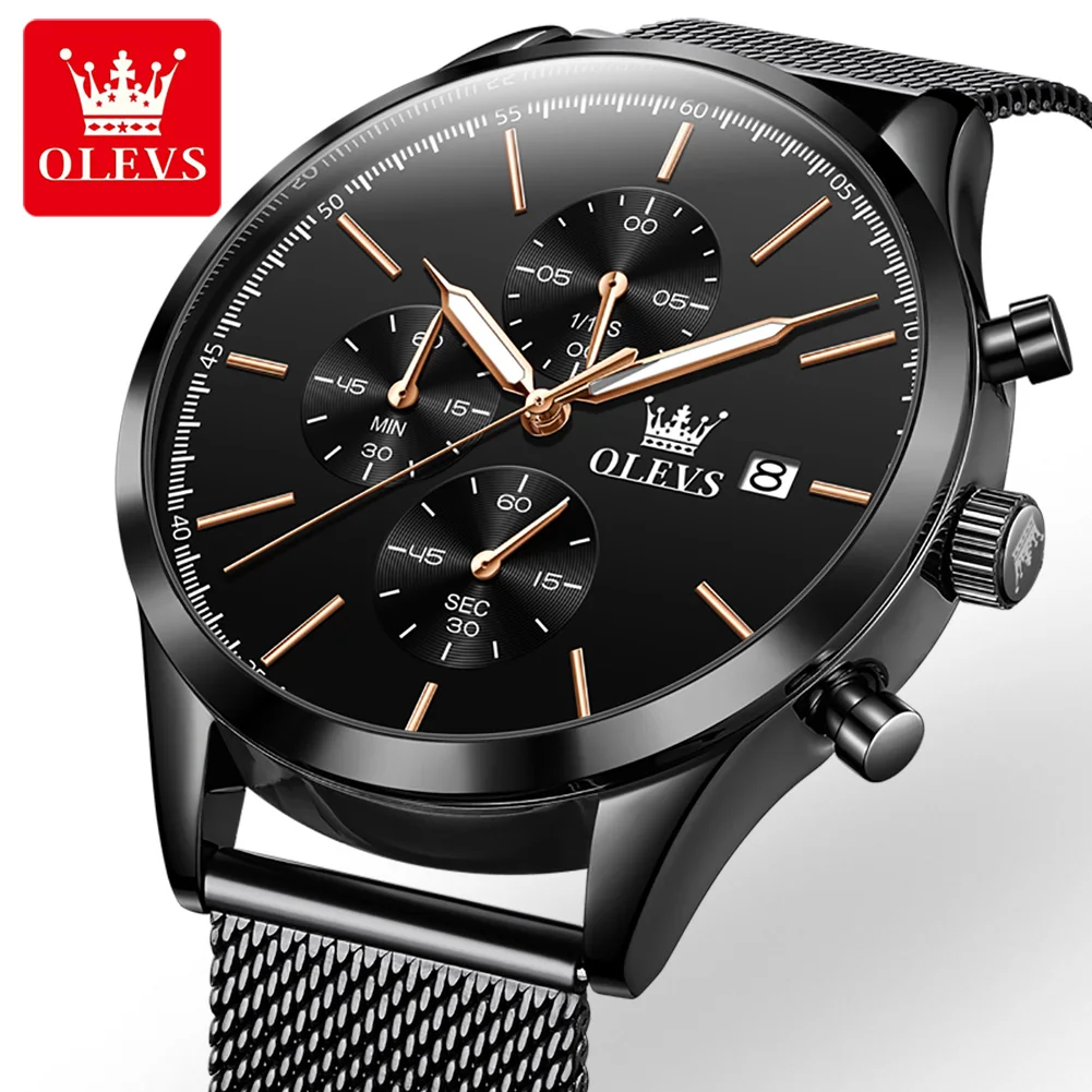 OLEVS Фирменная Новинка, модные кварцевые часы с хронографом для мужчин, водонепроницаемые часы из нержавеющей стали с датой, роскошные мужские часы Relogio Masculino
OLEVS Фирменная Новинка, модные кварцевые часы с хронографом для мужчин, водонепроницаемые часы из нержавеющей стали с датой, роскошные мужские часы Relogio Masculino