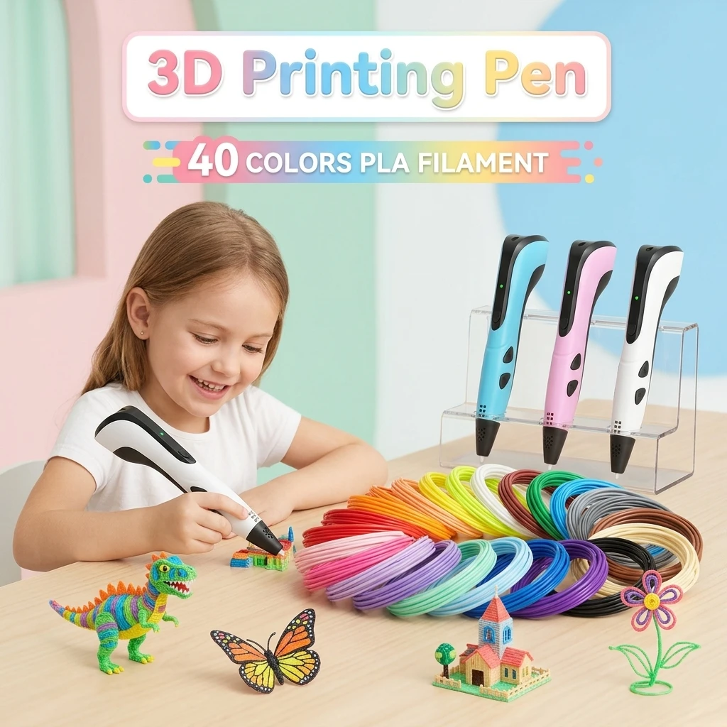 3D Pen Kids PLA Filaments 3D Priting Pen Children Graffiti Tool DIY Drawing Pens Type C Port Boys Girls Birthday Holidays Gifts
3D Pen Kids PLA Filaments 3D Priting Pen Children Graffiti Tool DIY Drawing Pens Type C Port Boys Girls Birthday Holidays Gifts