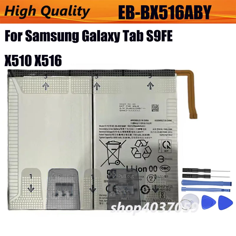 Full capacity 8000mAh battery For Samsung Galaxy Tab S9FE Battery X510 X516 EB-BX516ABY Tablet Batteries batteria + free Tools
Full capacity 8000mAh battery For Samsung Galaxy Tab S9FE Battery X510 X516 EB-BX516ABY Tablet Batteries batteria + free Tools