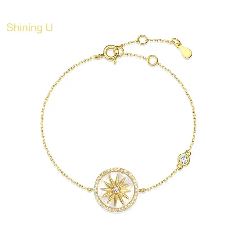 Shining U S925 Silver Pearl Shell Bracelets 18K Gold Plated for Women Fine Jewelry New Year Gift
Shining U S925 Silver Pearl Shell Bracelets 18K Gold Plated for Women Fine Jewelry New Year Gift