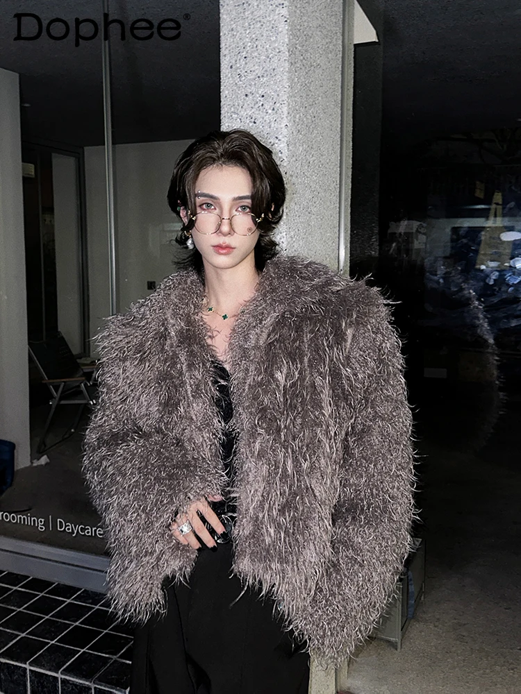 Fashion Trendy Faux Fur Mink Jackets Men's 2024 Autumn Winter New Male Chic Loose Fashion Coat Long Sleeve Solid Color Fur Coats
Fashion Trendy Faux Fur Mink Jackets Men's 2024 Autumn Winter New Male Chic Loose Fashion Coat Long Sleeve Solid Color Fur Coats